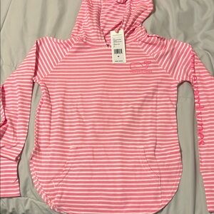 Pink Striped Hoodie